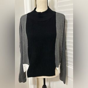 Color Block Cotton Sweater -Ladies